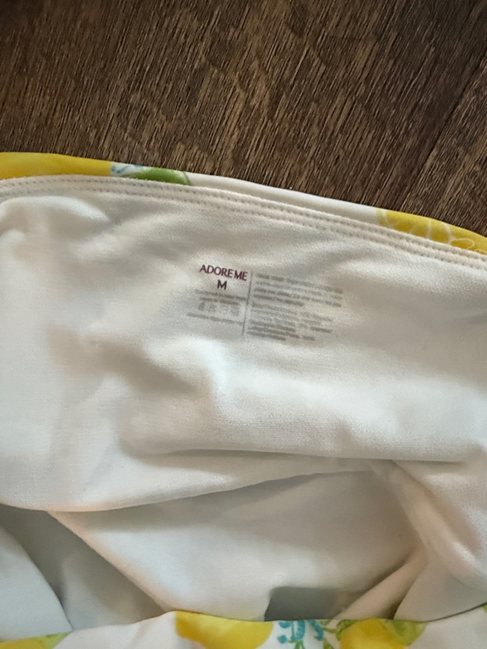 Adore Me White Bikini Bottoms with Yellow Lemon Print - Picture 2 of 3